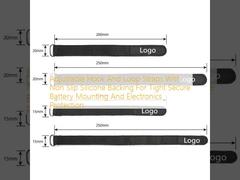 滑り止めシリコン裏地付きの調整可能な面ファスナー ストラップで、バッテリーと電子機器をしっかりと固定して保護
